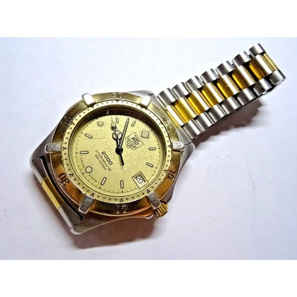 38mm TAG Heuer 2000 Pro 964.006 Mens  2Tone Gold Steel 200M Quartz Dive Watch - Picture 4 of 15